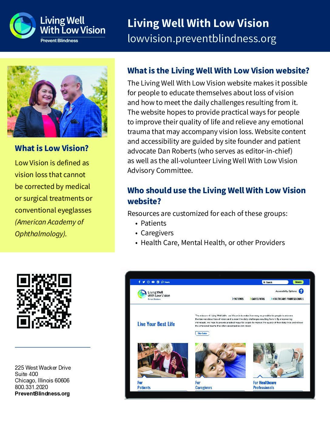 Living Well With Low Vision fact sheet screenshot Living Well With Low Vision fact sheet screenshot